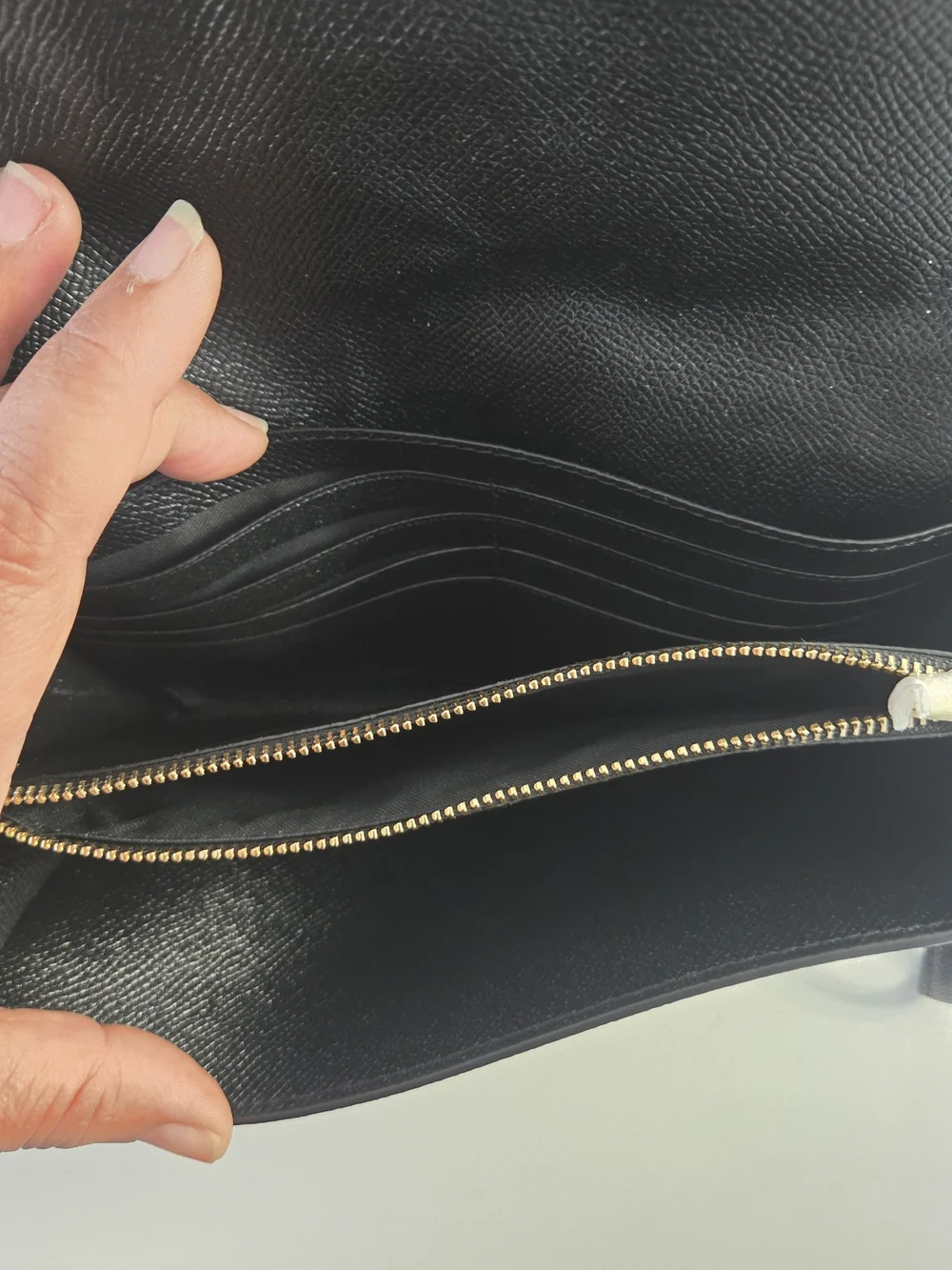 Coach Marlow Chain Crossbody Clutch F33390 in Black Crossgrain Leather